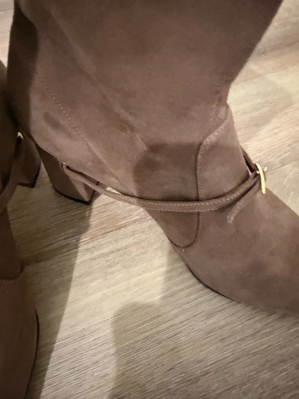 PRISTINE Jennifer Chamandi Dani 65 Tan Suede Ankle Boots - Worn Once! Size 8.5 - Picture 2 of 7